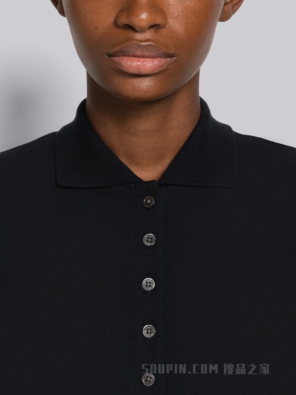 女士珠地罗纹垫衬网球裙