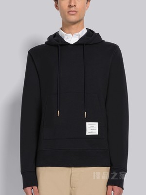 男士棉质回纹织刺绣宽松连帽衫