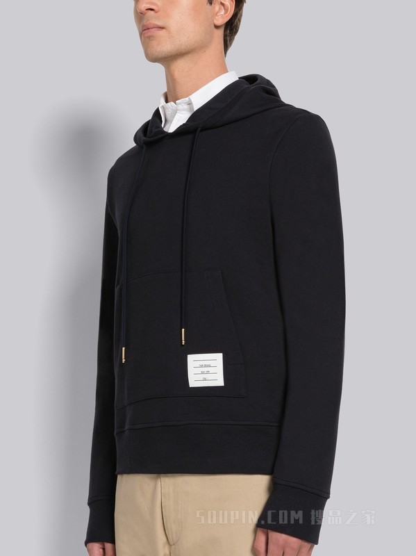 男士棉质回纹织刺绣宽松连帽衫