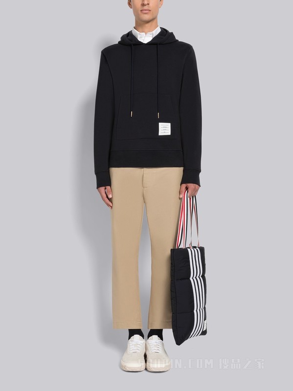 男士棉质回纹织刺绣宽松连帽衫