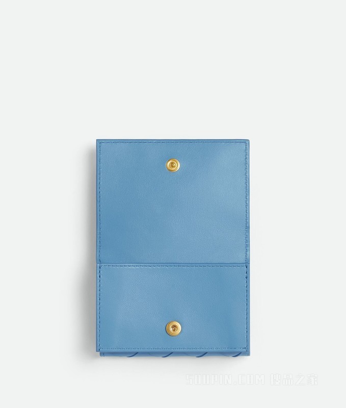 Intrecciato编织小号三折钱包