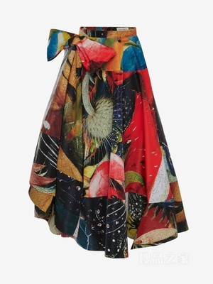 Hieronymus Bosch蝴蝶结斜片裙