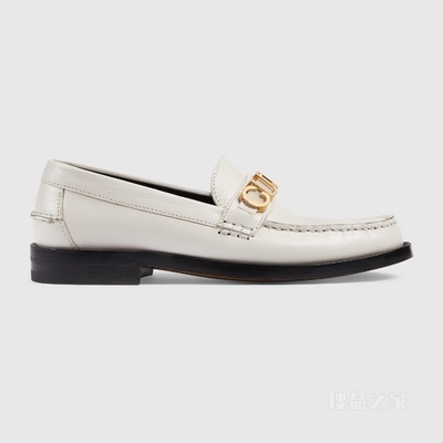 Gucci女士乐福鞋 白色皮革