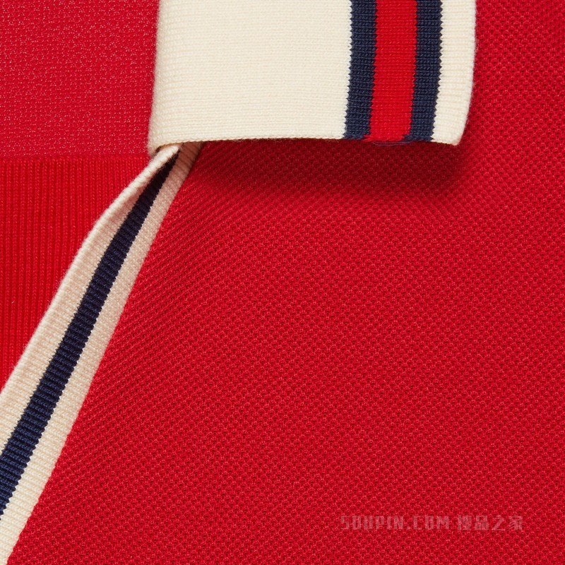 珠地棉Polo衫 红色