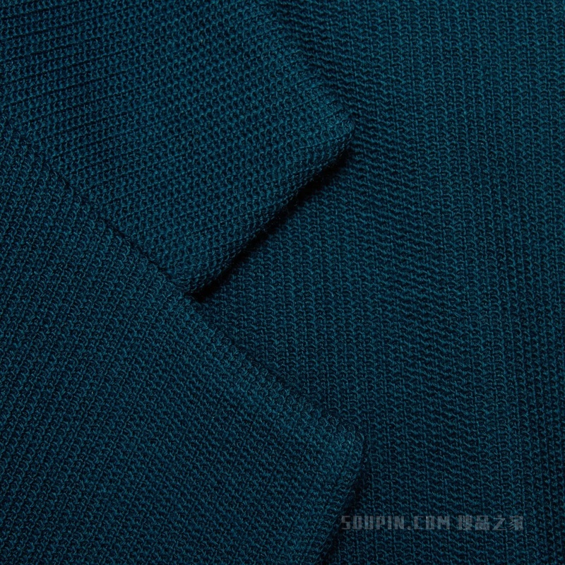 棉毛针织混纺正装夹克 蓝色