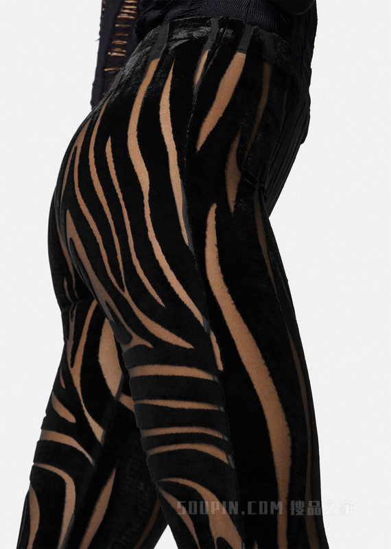 Zebra天鹅绒长裤
