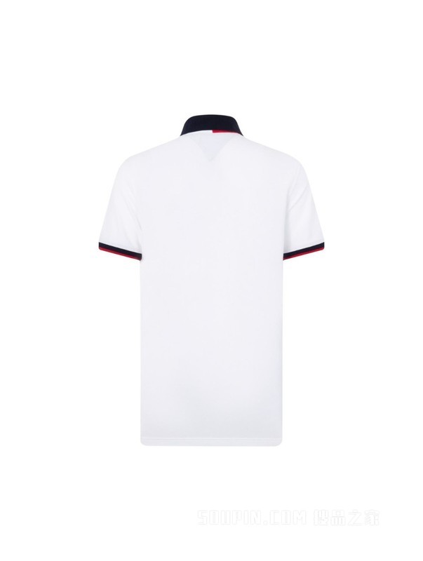 23新款春夏男装纯棉小绣标红白撞色翻领短袖POLO衫78D4758