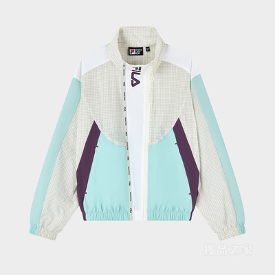 FILA X MAGIC STICK女子时尚休闲撞色拼接立领梭织外套
