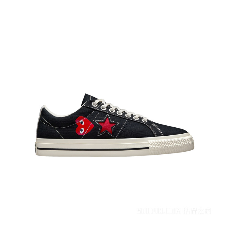 【男女同款】Converse x Comme des Garçons PLAY One Star 中性 黑色