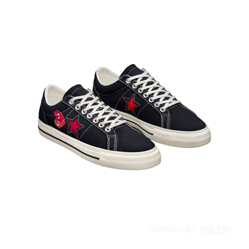【男女同款】Converse x Comme des Garçons PLAY One Star 中性 黑色