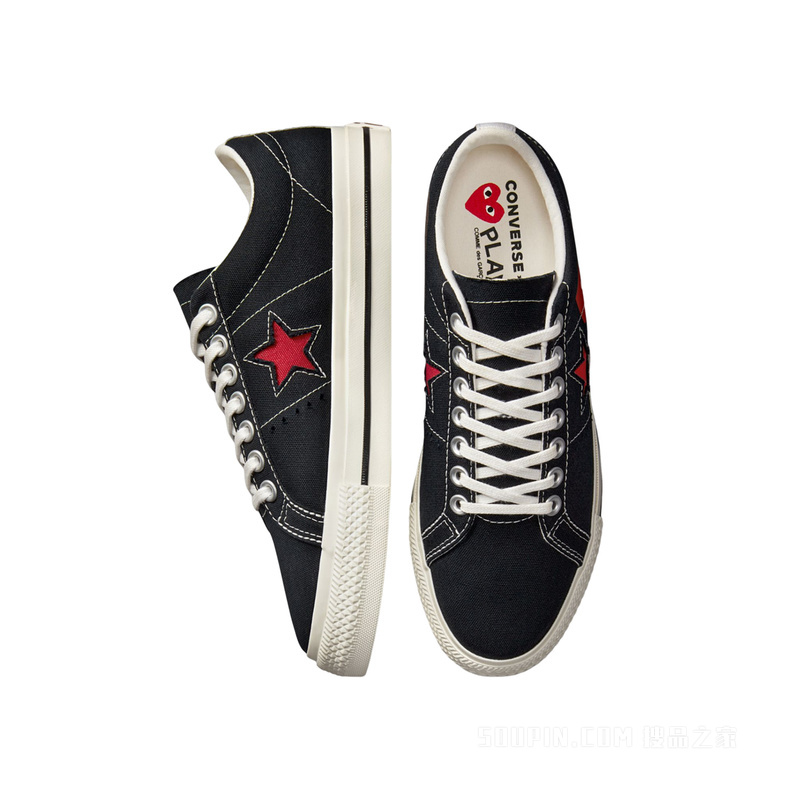 【男女同款】Converse x Comme des Garçons PLAY One Star 中性 黑色