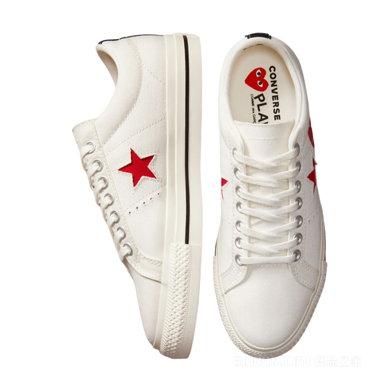 【男女同款】Converse x Comme des Garçons PLAY One Star 中性 白色