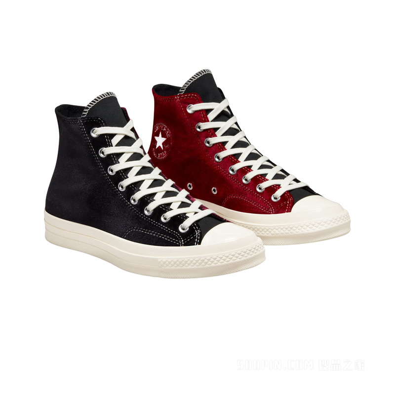 【男女同款】Beyond Retro Velvet X Chuck 70休闲鞋 中性 黑色