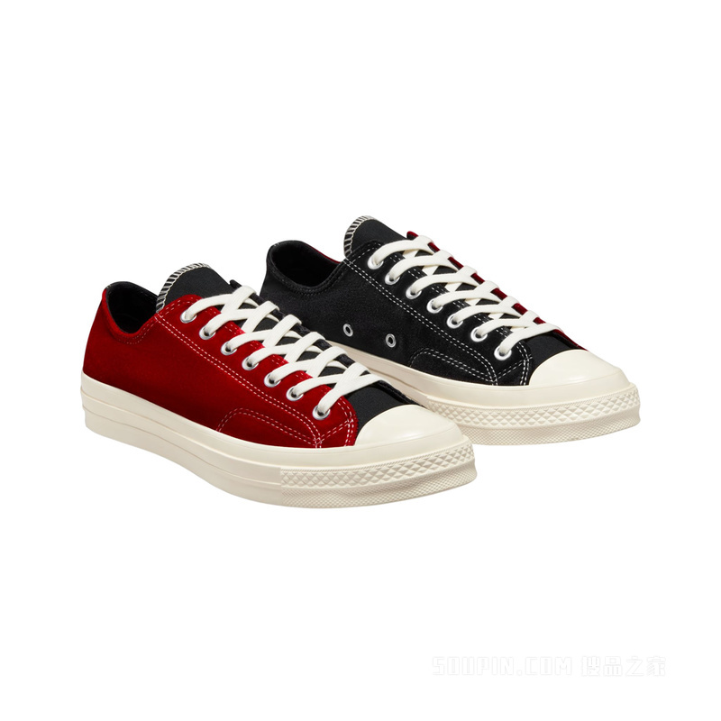 【男女同款】Beyond Retro Velvet X Chuck 70休闲鞋 中性 黑色