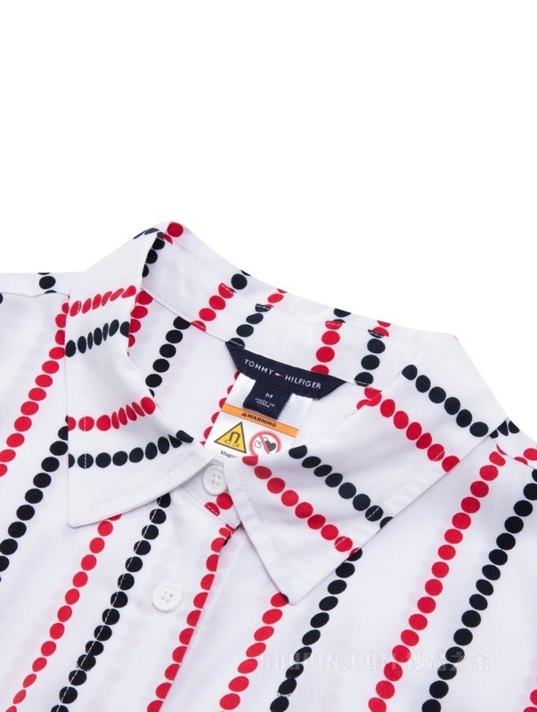 【Adaptive系列】23新款春季女装波点线条宽松衬衫76J4077