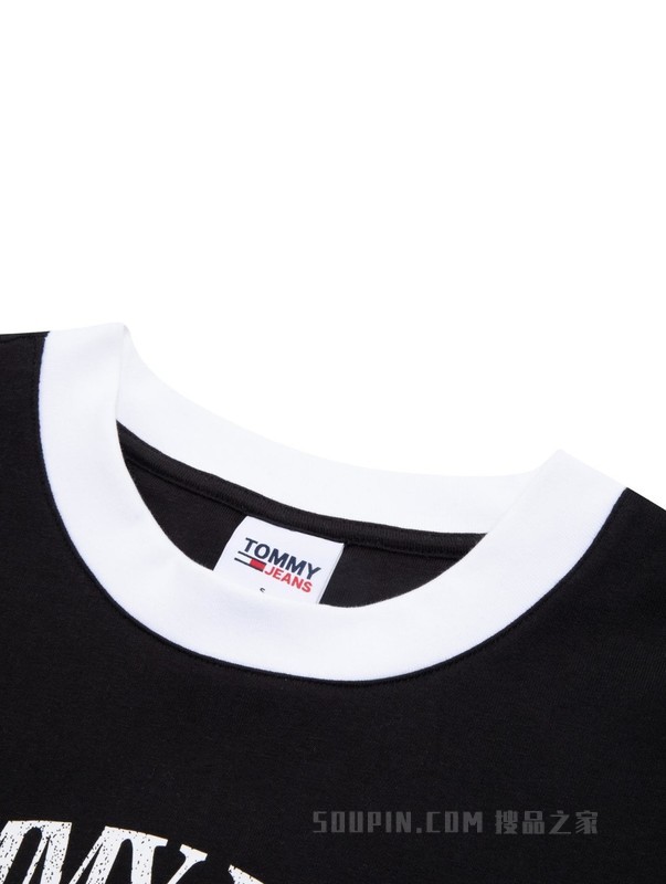 23新款春夏女装纯棉潮流印花宽松撞色圆领连衣裙DW0DW15569