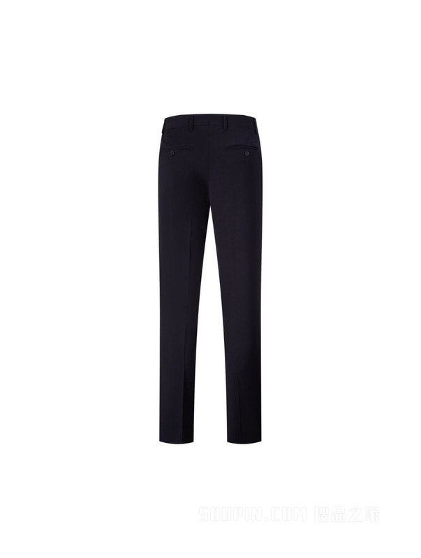 23新款早春男装羊毛混纺一字袋暗襟修身西装裤THG7527424