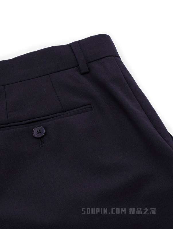 23新款早春男装羊毛混纺一字袋暗襟修身西装裤THG7527424