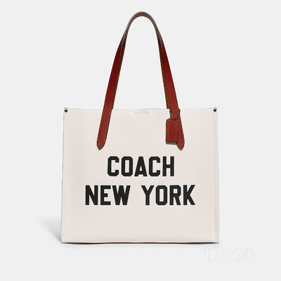 COACH图案RELAY托特包 白垩彩