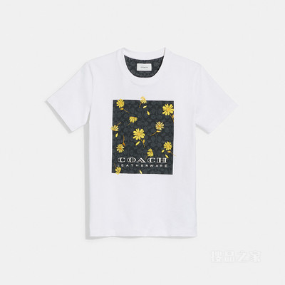 经典标志花卉图案T恤 VSM
