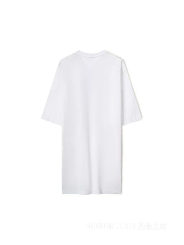 23新款春夏女装纯棉潮流徽章印花圆领宽松连衣裙DW0DW15568