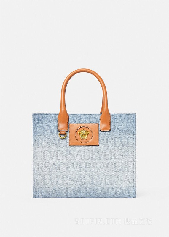 Versace Allover丹宁托特包