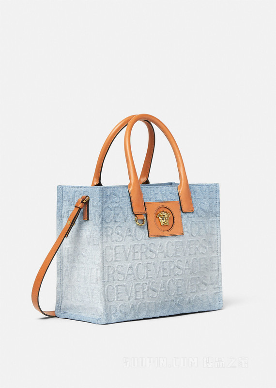 Versace Allover丹宁托特包