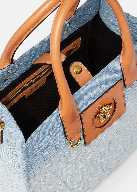 Versace Allover丹宁托特包