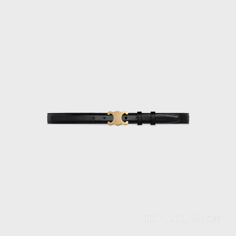 TRIOMPHE中号光滑牛皮革腰带 24675