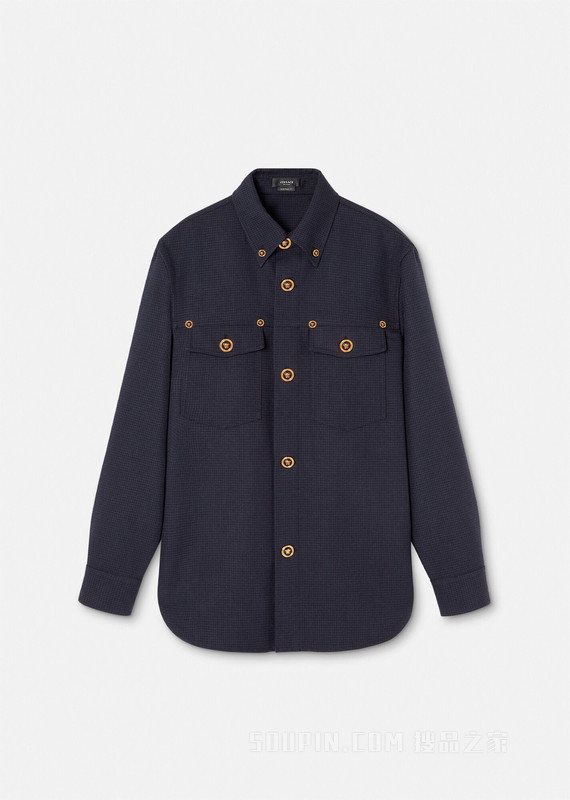 Medusa千鸟格外套式衬衫