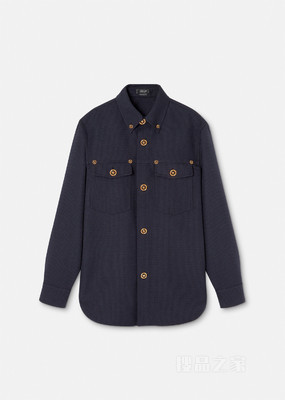 Medusa千鸟格外套式衬衫