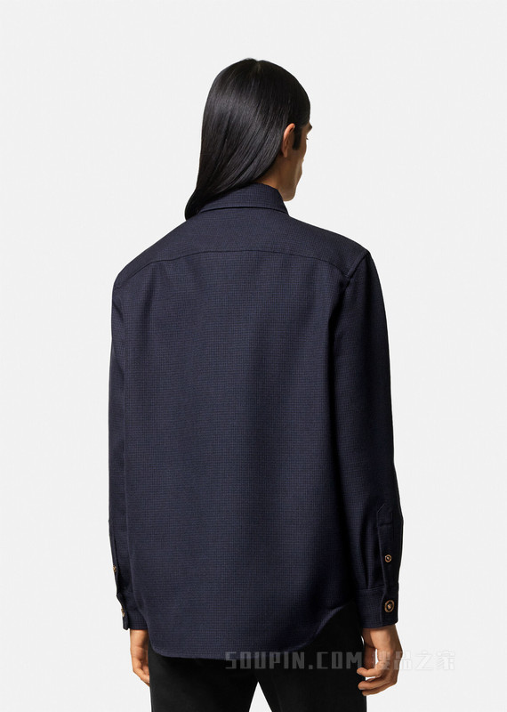 Medusa千鸟格外套式衬衫