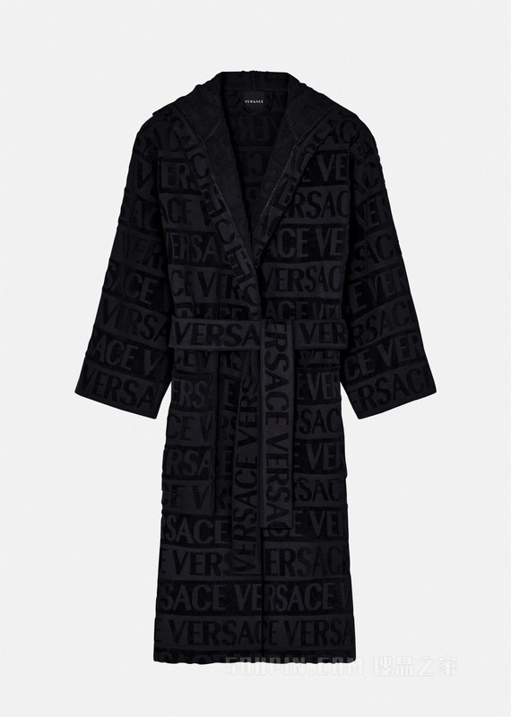 Versace Allover浴袍