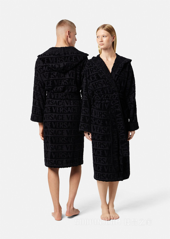 Versace Allover浴袍