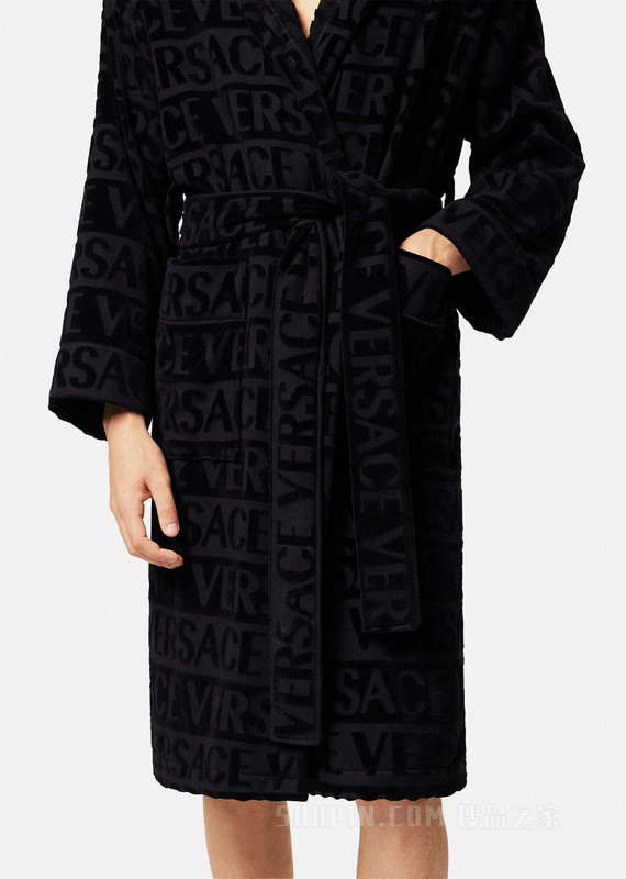 Versace Allover浴袍
