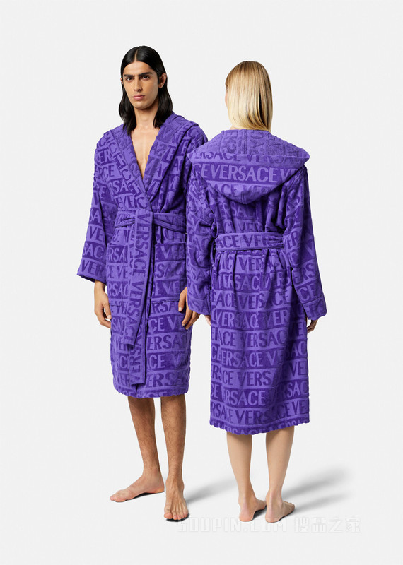 Versace Allover浴袍