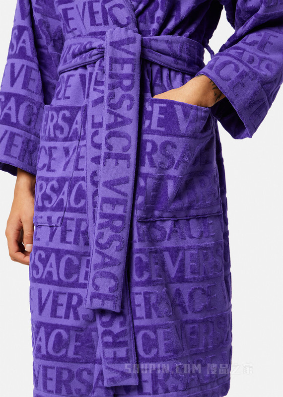 Versace Allover浴袍