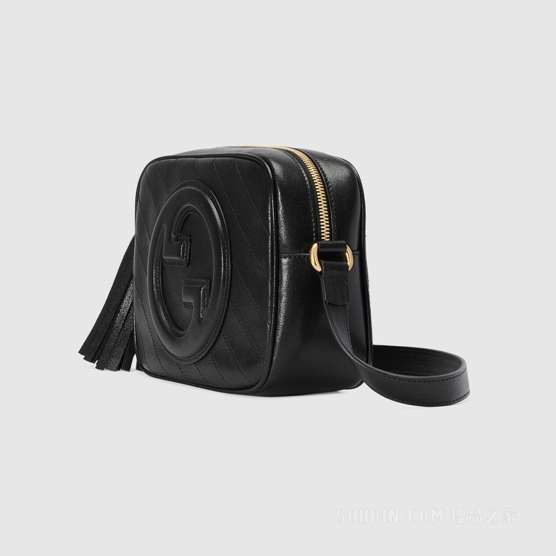 Gucci Blondie系列小号肩背包 黑色皮革
