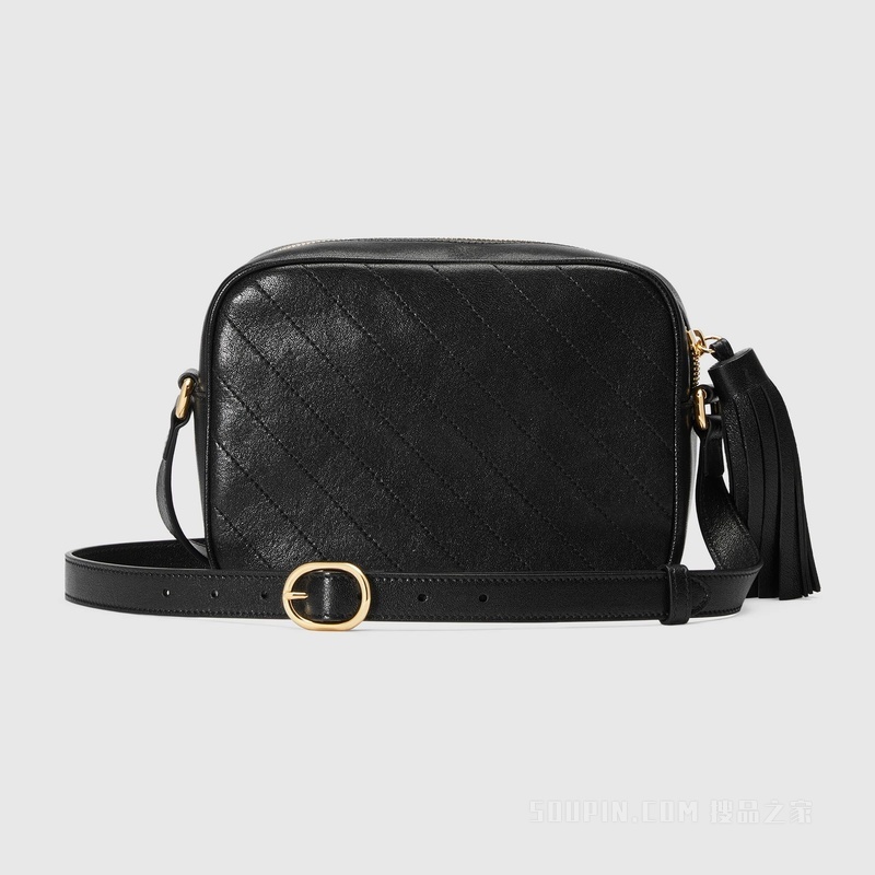 Gucci Blondie系列小号肩背包 黑色皮革