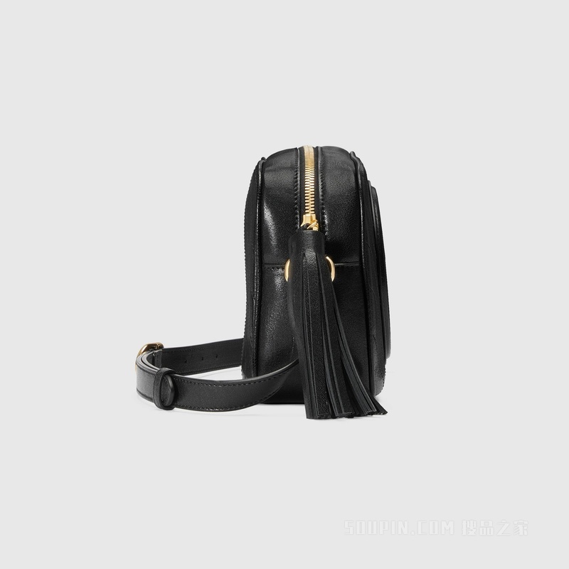 Gucci Blondie系列小号肩背包 黑色皮革