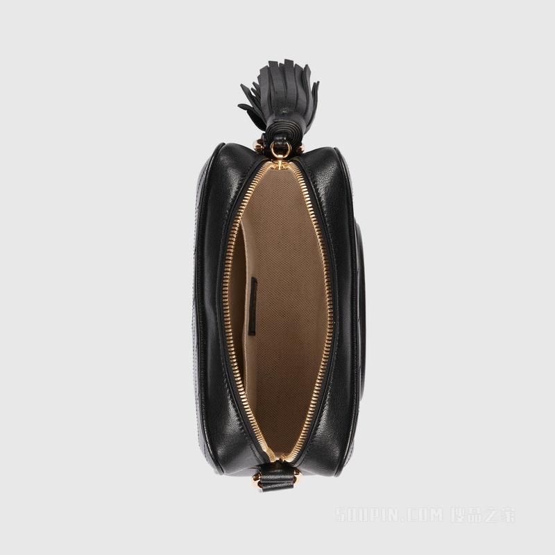 Gucci Blondie系列小号肩背包 黑色皮革