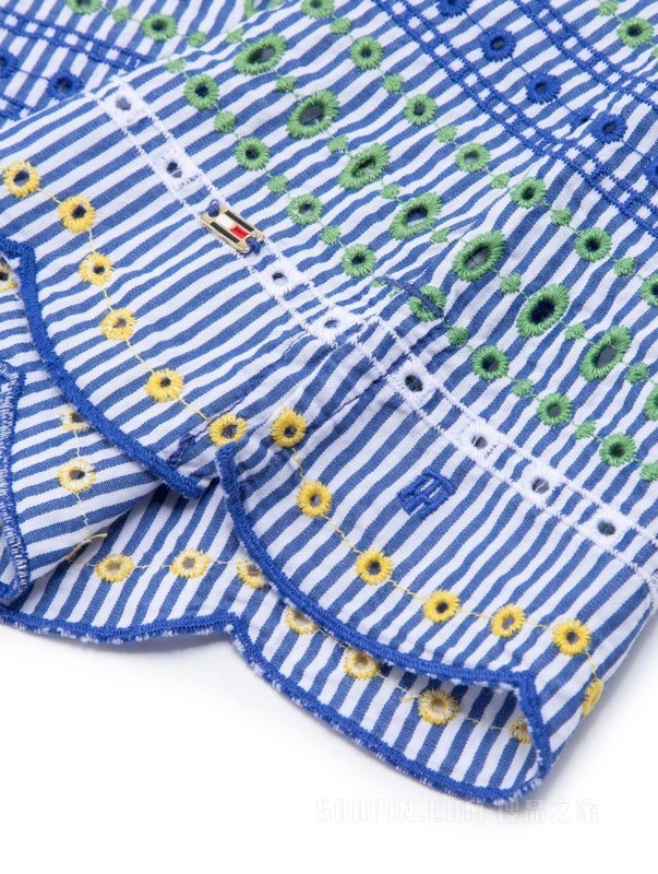 【Adaptive系列】23新款春夏女装绣花拼接衬衫连衣裙76J4047