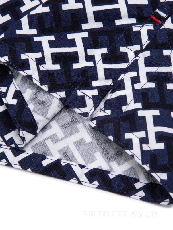 魔力方23新款春夏男装纯棉府绸满印字母短袖衬衫MW0MW30627