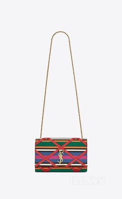 KATE拼贴帆布中号链条包