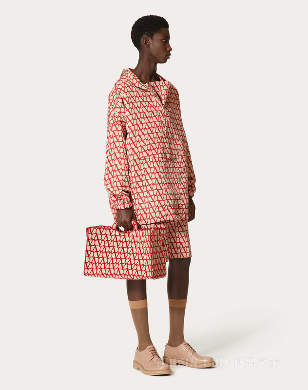 V标志罗缎真丝短上衣