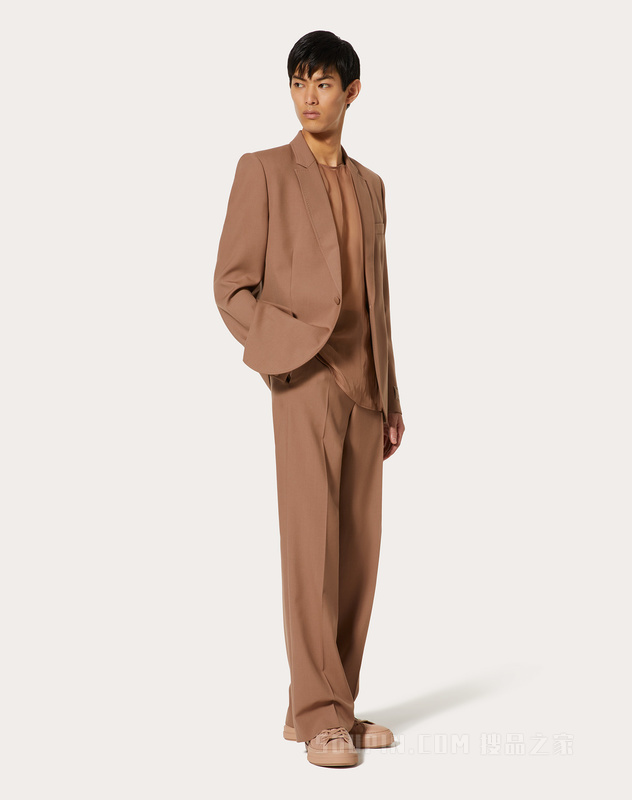 单排扣羊毛夹克