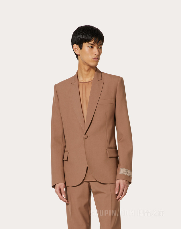 单排扣羊毛夹克