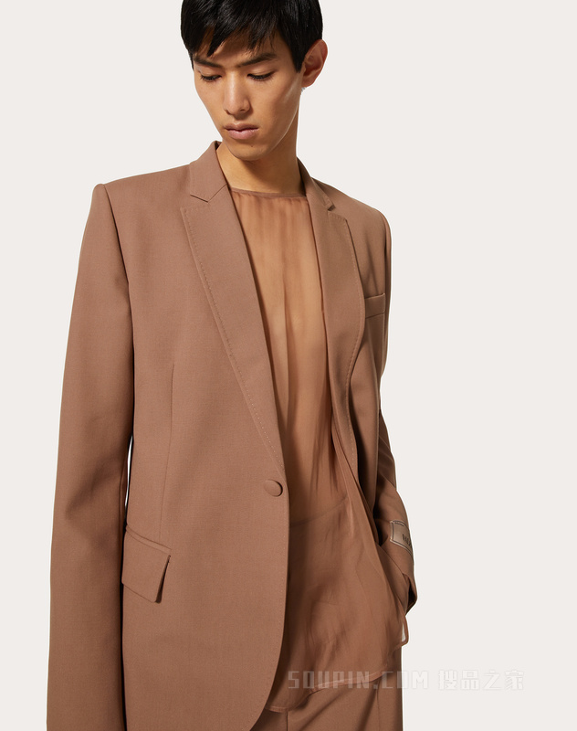 单排扣羊毛夹克