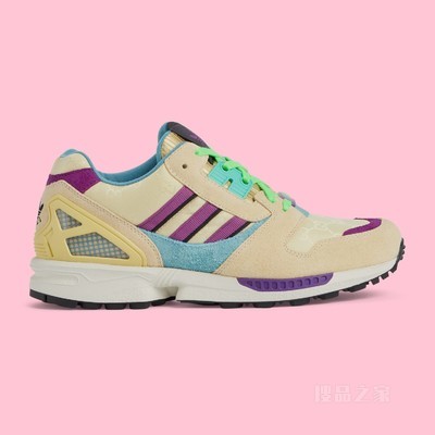 adidas x Gucci联名系列女士ZX8000运动鞋 米色GG帆布