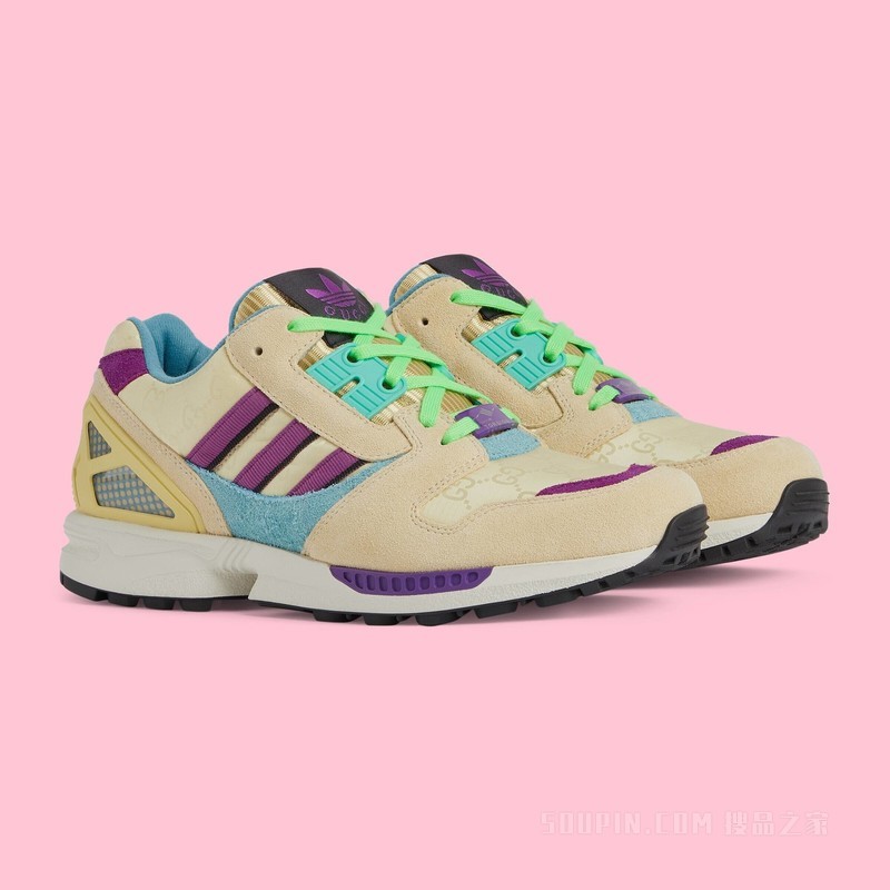 adidas x Gucci联名系列女士ZX8000运动鞋 米色GG帆布